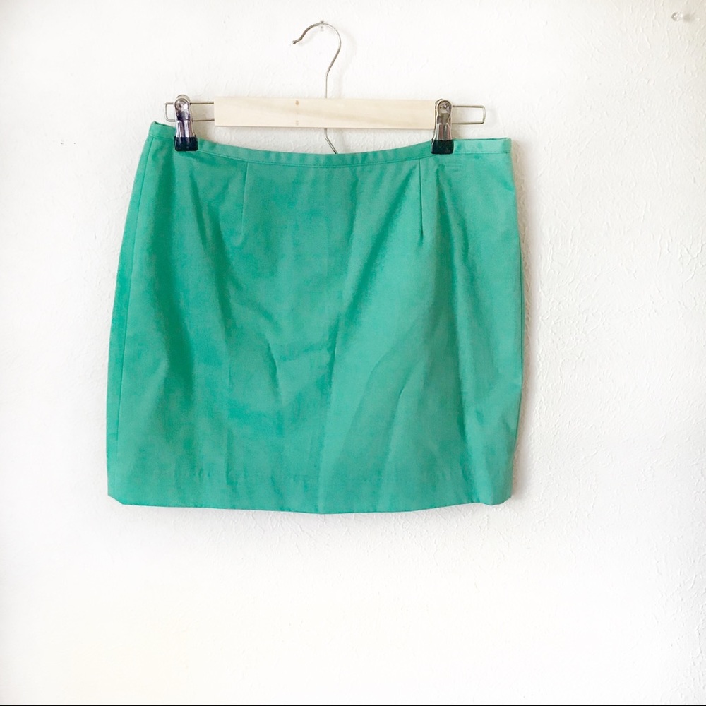 Fossil A line lime mini skirt
